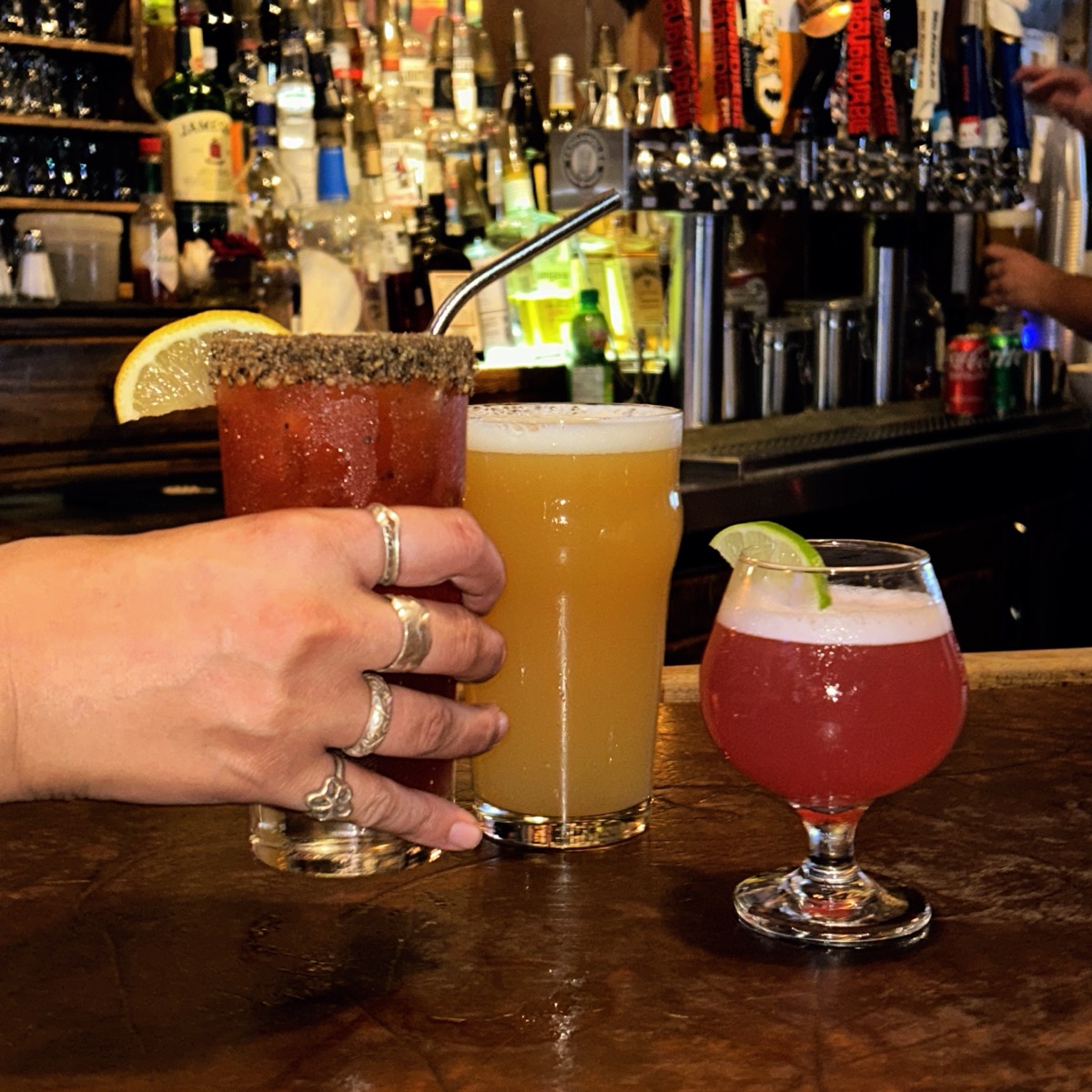 Cocktails au Bar Le Sacrilège